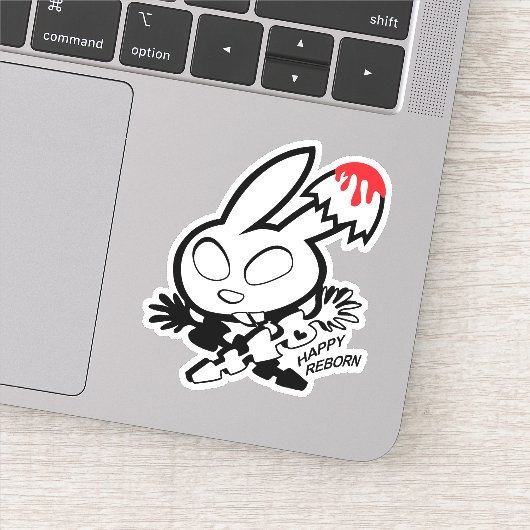 Sticker Heureux Bunny renaît (Détail)
