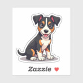 Sticker Heureux chiot Manchester Terrier – Art Chibi (Feuille)