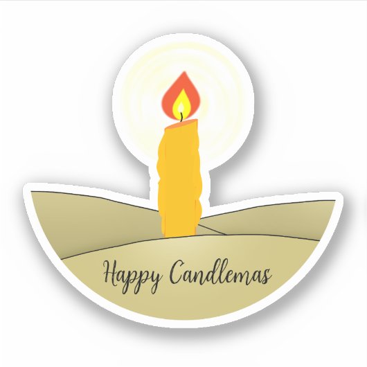 Sticker Heureux cierges (Devant)