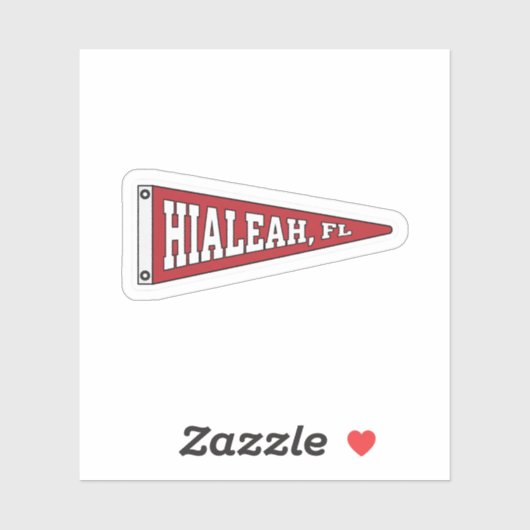Sticker Hialeah, Florida Pennant (Feuille)