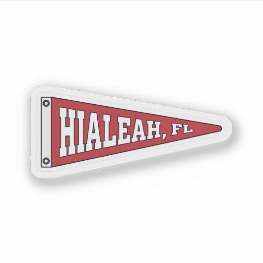 Sticker Hialeah, Florida Pennant (Devant)