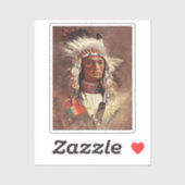 Sticker Hiawatha Portrait en chef des Indiens d'Amérique (Feuille)