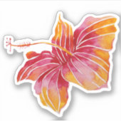 Sticker Hibiscus exotique hawaïen (Devant)