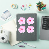 Sticker Hibiscus rose Fleur tropicale (Couverture iPad)