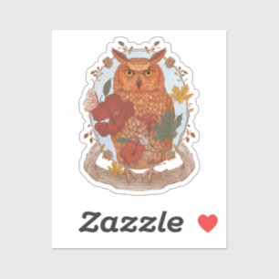 Sticker Hibou des bois 