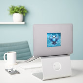 Sticker Hibou d'esprit gelé (Ordinateur portable sur le bureau)