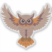 Sticker Hibou fantaisiste  (Devant)