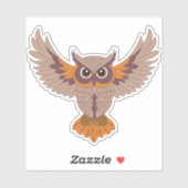Sticker Hibou fantaisiste  (Feuille)