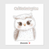 Sticker Hibou vous verra (Feuille)
