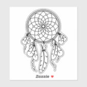 Sticker Hiérarchie Tribal Boho Dreamcatcher (Feuille)