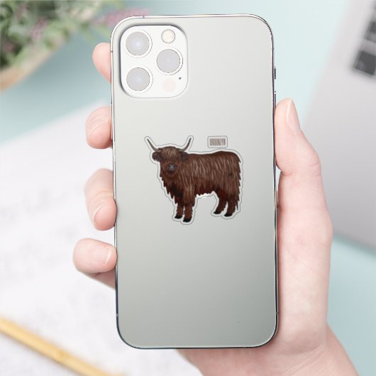 Sticker Highland cow (Téléphone)