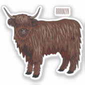 Sticker Highland cow (Recto)