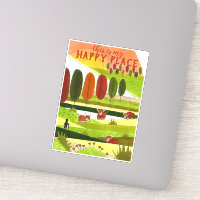 Highland Cow Fields Art C'est mon Happy Place