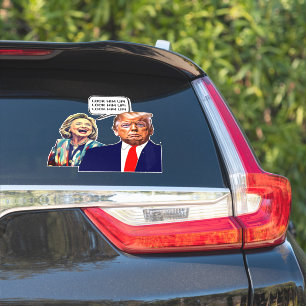 Sticker Hillary Drôle Dit Verrouiller Trump