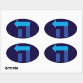 Sticker Hillary Hey Hebrew Oval (Feuille)