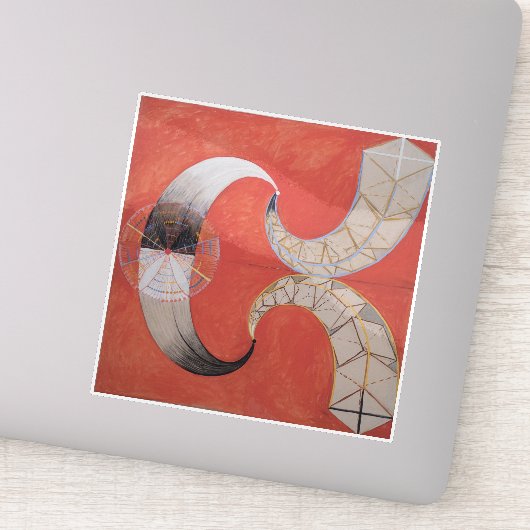 Sticker Hilma Af Klint, Le Swan No.9, Art Abstrait (Détail)