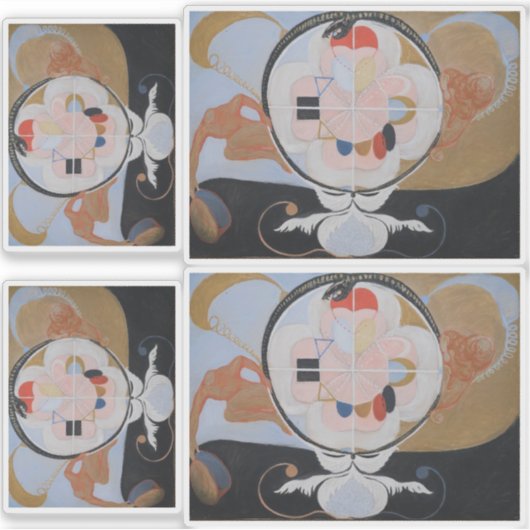 Sticker Hilma Af Klint, L'Évolution No.13, Art Abstrait (Devant)