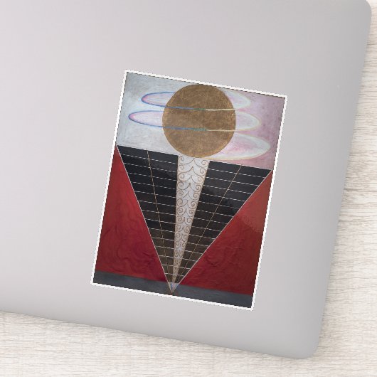 Sticker Hilma Af Klint, Retable n° 2, Art Abstrait (Détail)