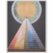 Sticker Hilma Af Klint, Retable No.1, Art Abstrait (Devant)