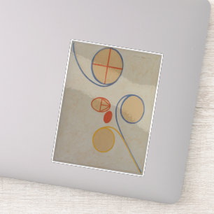 Sticker Hilma Af Klint, Seven Point Star No2, Art Abstrait