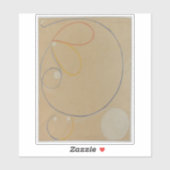 Sticker Hilma Af Klint, Seven Point Star No7, Art Abstrait (Feuille)