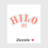 Sticker Hilo, HawaiI (Feuille)