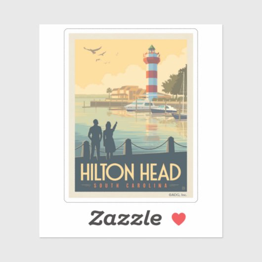 Sticker Hilton Head | Caroline du Sud (Feuille)