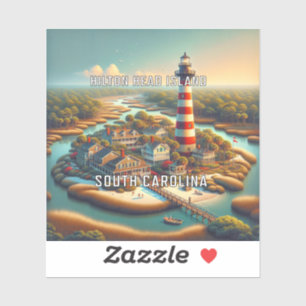 Sticker Hilton Head Island Caroline du Sud 3 pouces Vinyl 