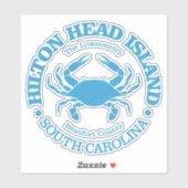 Sticker Hilton Head Island (crabe) (Feuille)