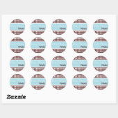Sticker Hip Blue et Brown Baby shower (Feuille)