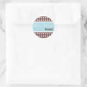 Sticker Hip Blue et Brown Baby shower (Sac)