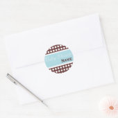 Sticker Hip Blue et Brown Baby shower (Enveloppe)