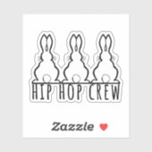 Sticker Hip Hop Crew Cute Bunny Rabbits (Feuille)