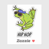 Sticker Hip hop Funny Hopping Frog Pun (Feuille)