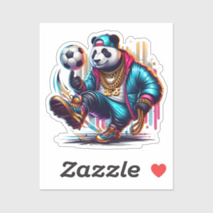 Sticker Hip Hop Panda Football de Soccer Été Sports