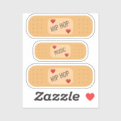 Sticker Hip hop Patch / bandaid, hip hop guérison blessure (Feuille)