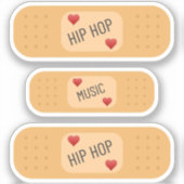 Sticker Hip hop Patch / bandaid, hip hop guérison blessure (Recto)