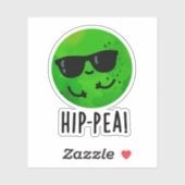Sticker Hip-Pea amusant Hip Pea Pun (Feuille)