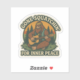 Sticker Hippie Bigfoot