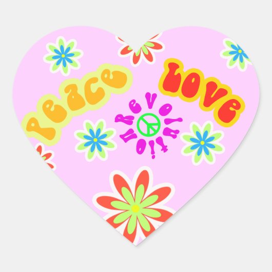 Sticker hippie des années 60 (Devant)