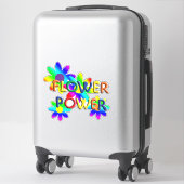 Sticker Hippie Flower Power LG (Sur valise)