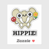 Sticker Hippie Funny Hip Bone Pun (Feuille)