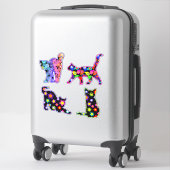Sticker Hippie Kitties mignonne (Sur valise)