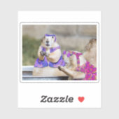 Sticker Hippies Mignons de Prairie Chien (Feuille)