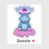 Sticker Hippo (Feuille)