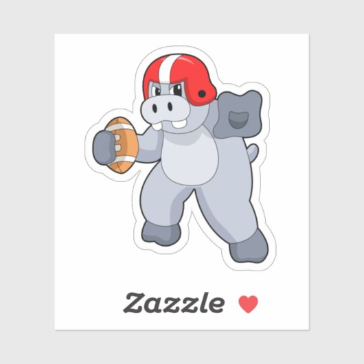 Sticker Hippo à Football Sports (Feuille)