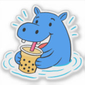 Sticker Hippo Boba (Devant)