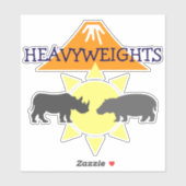 Sticker Hippo et Rhino (Feuille)