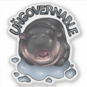 Sticker Hippo ingouvernable (Devant)