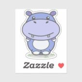 Sticker Hippo personnalisé (Feuille)